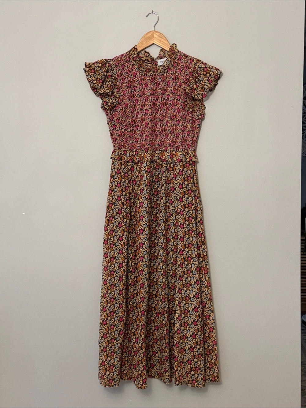 Olivia James The Label Lila Maxi Dress Cottage Floral Core Ruffles Size S